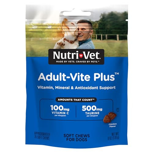 NutriVet NutriVet AdultVite Plus Dog Multivitamin Soft Chews Daily Dog Supplement With 70 Count