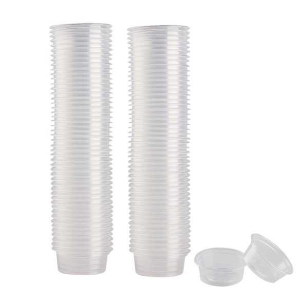 Qihycuf 100 Pcs Small Gecko Food And Water Cups Plastic Reptile Feeding 0.5 Oz