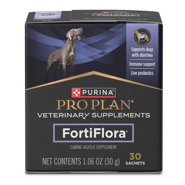 Pro Plan Veterinary Diets Purina Pro Plan Veterinary Supplements Fortiflora Daily Probiotics For Dogs Helps 30 Ct