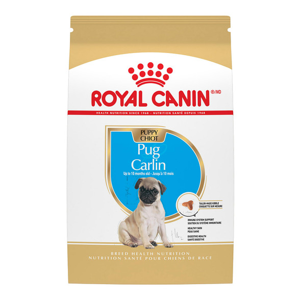 Royal Canin Breed Health Nutrition Pug Puppy Dry Dog Food Bag 2.5 Lb