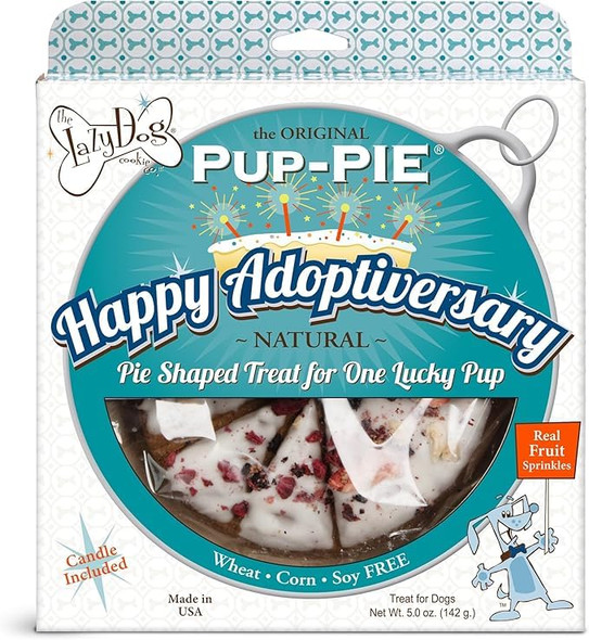 The Lazy Dog Cookie Co. Original PupPie Happy Adoption Day Dog Celebration Treat Gotcha Day PreSliced 5 Oz Pack Of 1