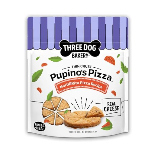 Three Dog Bakery Pupino's Pizza Cookies For Dogs Dog Treats With Real Ingredients 16 Oz
