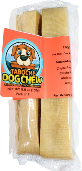 Taboche Dog Chew- Yak Cheese - All Natural & Organic- Long Lasting- A Flavor of The Himalayas - Medium - 5.5 oz (155g) - Pack of 2 Taboche Dog Chew- Yak Cheese - All Natural & Organic- Long Lasting- A Flavor of The Himalayas - Medium - 5.5 oz (155g) - Pack of 2