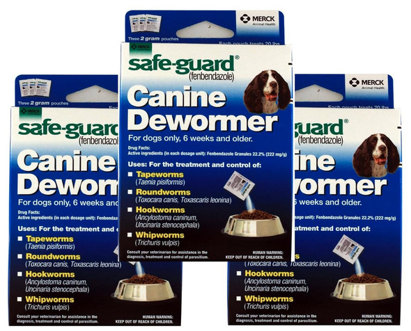 SafeGuard SafeGuard Canine Dewormer For Dogs Only 6 Weeks And Older Total(3 9 Pouches 3 Pack