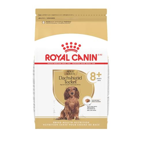 Royal Canin Breed Health Nutrition Dachshund 8+ Senior Dry Dog Food Bag 3 Lb