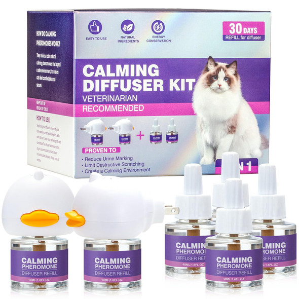 Tcllka Relieve Anxiety Stress Cat Calming Diffuser Comfort For Cats Fits All