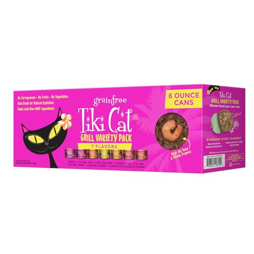Tiki Pets Cat Grill Tuna & Crab Surimi HighProtein And 100% NonGmo Ingredients 6 Oz Pack Of 8