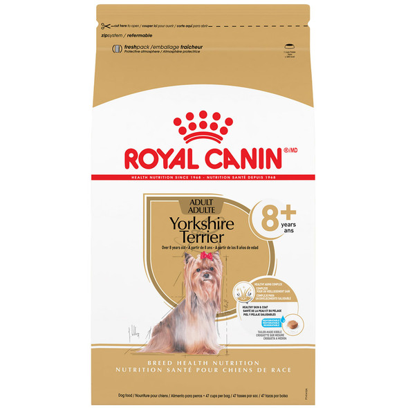 Royal Canin Breed Health Nutrition Yorkshire Terrier 8+ Senior Dry Dog Food Bag 2.5 Lb