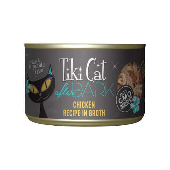 Tiki Pets Cat After Dark Chicken HighProtein And 100% NonGmo Ingredients Wet Cat 5.5 Oz Pack Of 8