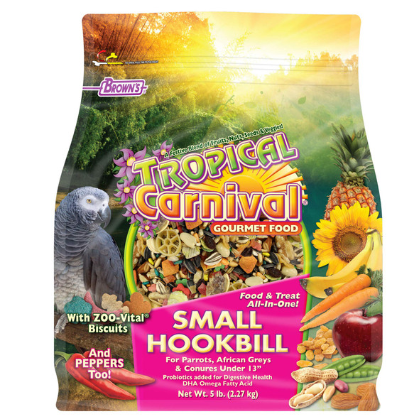 Tropical Carnival F.M. Brown's Tropical Carnival Gourmet Bird Food For Parrots African Greys 5 Lb