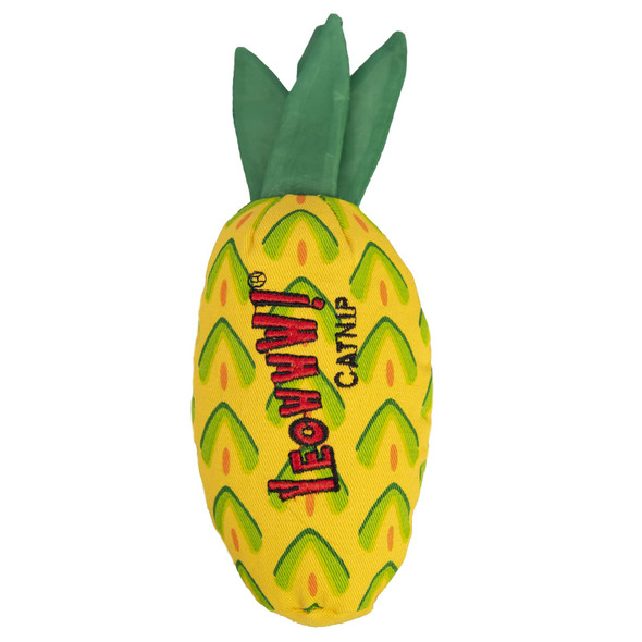 Yeowww Pineapple Catnip Toy For Cats Yellow 7" For All Breed Sizes