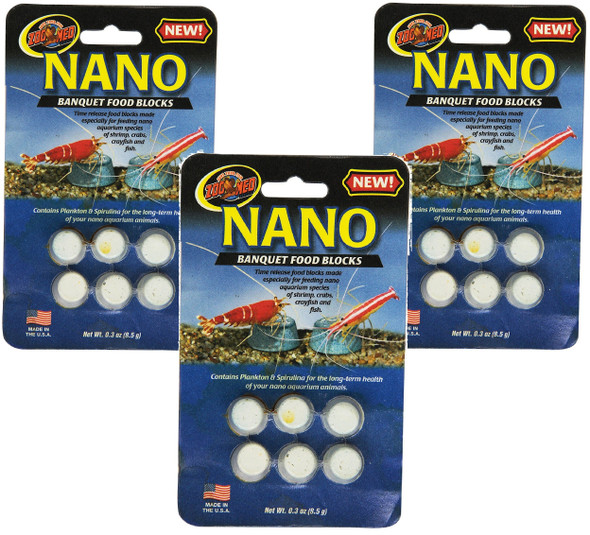 Zoo Med 3 Pack) Laboratories Nano Banquet Block Mini 3Pk 3 Pack