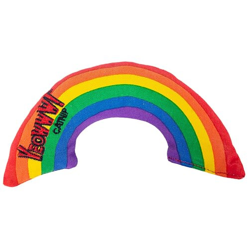 Yeowww Catnip Rainbow Toy For Cats Colorful Arch Shape Durable Cotton Twill