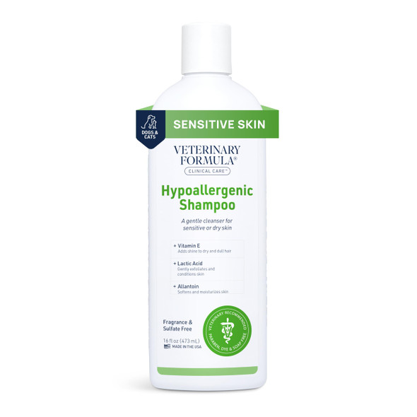 Veterinary Formula Clinical Care Hypoallergenic Shampoo For Dogs And Cats 16 Oz