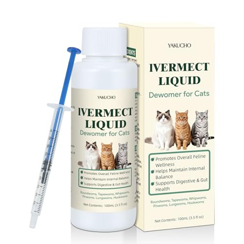 Yakucho Lvermect For Cat Dewomax Liquid Digestive Support Broad Spectrum Gut Balance 3.5 Oz