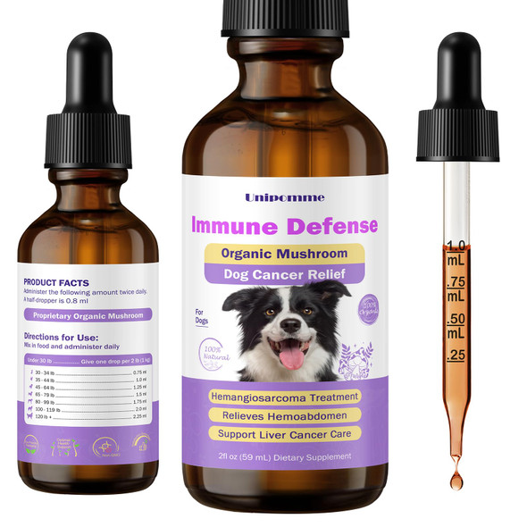 Unipomme Dog Cancer Supplements Pet Critical Guard Defense Immune Support Cellular Health 2 Oz