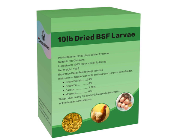 Zenithworks All Natural Dried Bsf Larvae For ChickensBlack Soldier Fly Larvae Chicken 10 Lb