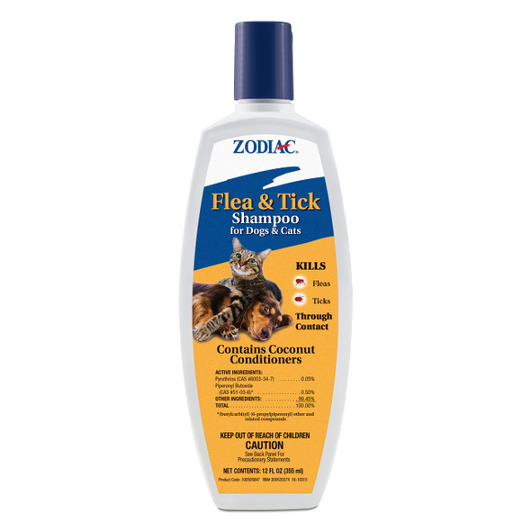 Zodiac Flea & Tick Shampoo For Dogs & Cats 12Ounce