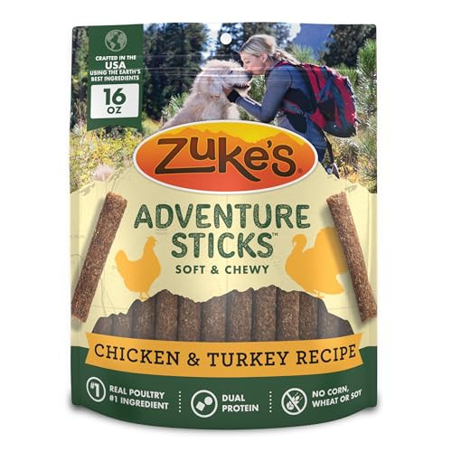 Zukes Adventure Sticks Chicken And Turkey Dog Treats Natural Dog Treat Sticks 16 Oz