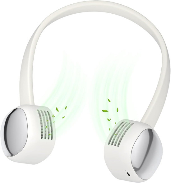 Bemodst Portable Neck Fan, 2000 Mah Battery Operated Wearable Personal Fan, Leafless, Rechargeable, Headphone Design, Usb Powered