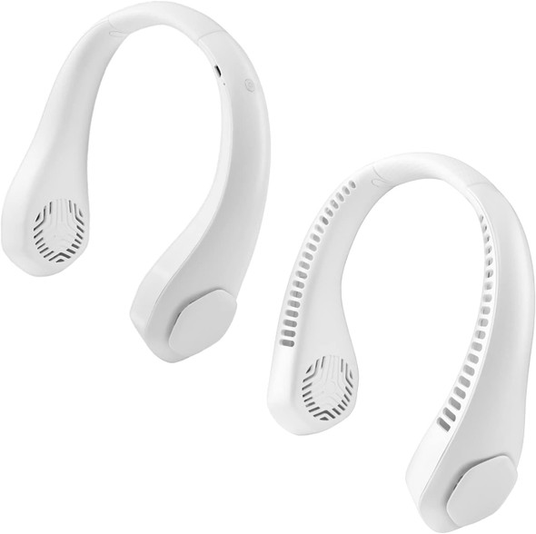 Chunghop Usb Hanging Neck Fan Portable Rechargable Bladeless Fan With 3 Speeds Strong Wind, 360° Cooling HandFree Neck Fan