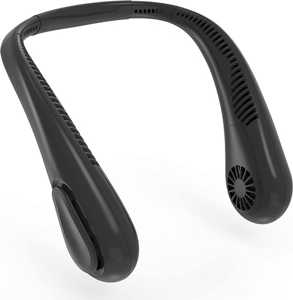 Bladeless Neck Fan, 5000Mah Rechargeable Battery Powered, 3 Speeds, Angle Adjustable, HandFree Portable Neck Fan For Both Outdoor