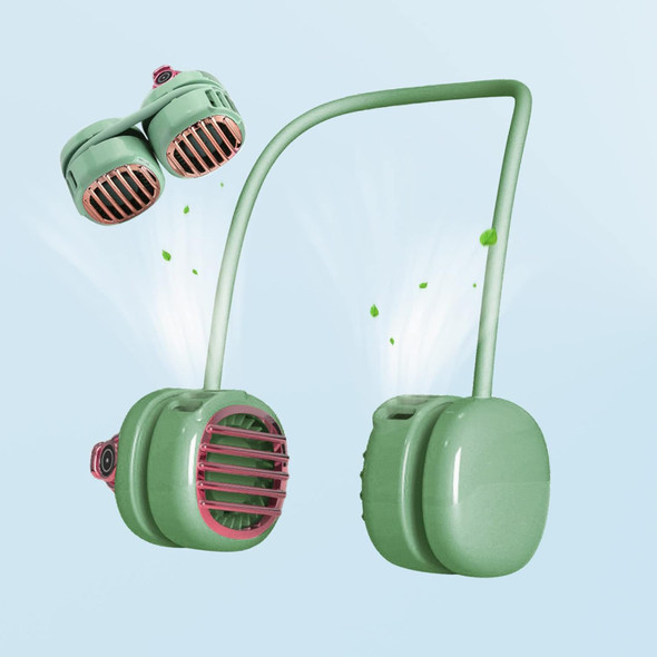 Cooling Neck Fan,360°Foldable Portable Neck Fan, Wearable Personal Fan,Rechargeable Leafless Fan,Quiet Neck Fan For WomenGreen Cooling Neck Fan,360°Foldable Portable Neck Fan, Wearable Personal Fan,Rechargeable Leafless Fan,Quiet Neck Fan For WomenGreen