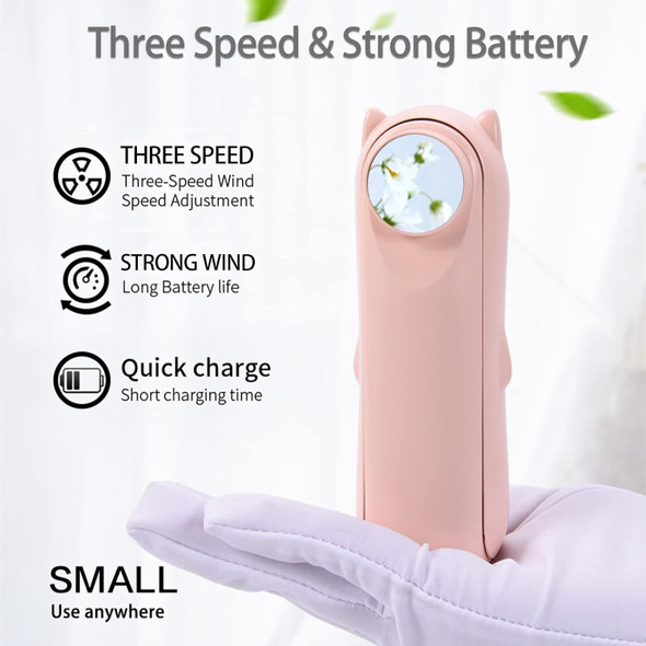 Personal Fan Handheld Mini Fan, 3 In 1 Hand Fan Foldable, Portable Fan Usb Rechargeable Small Pocket Fan Make Up Fan, 2500Mah Personal Fan Handheld Mini Fan, 3 In 1 Hand Fan Foldable, Portable Fan Usb Rechargeable Small Pocket Fan Make Up Fan, 2500Mah