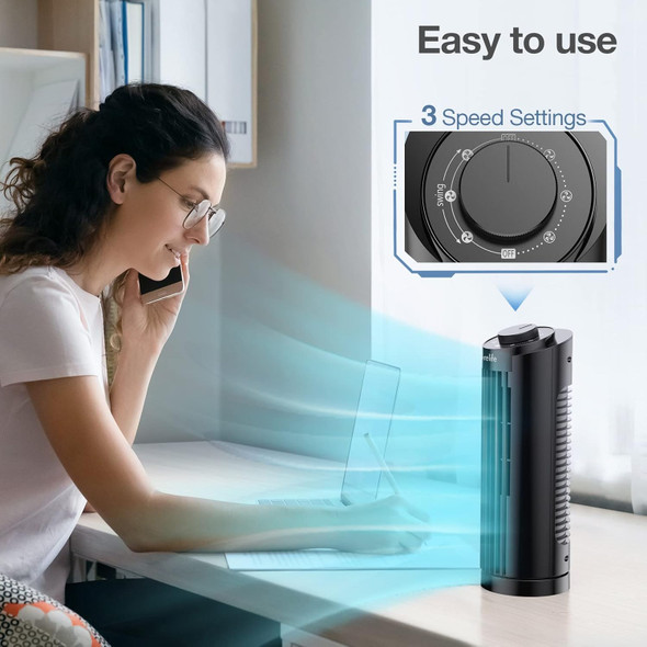 Grelife Oscillating Fan, Desk Table Fan With 3 Speeds, Quiet Cooling, Tower Fans 70° Oscillation, 13'' Portable Small Bladeless Grelife Oscillating Fan, Desk Table Fan With 3 Speeds, Quiet Cooling, Tower Fans 70° Oscillation, 13'' Portable Small Bladeless