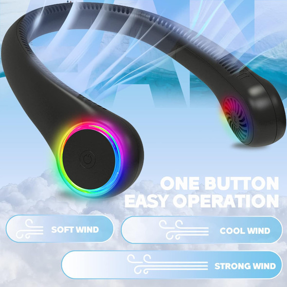 Bladeless Portable Neck Fan Rechargeable Hands Free Usb Personal Fan Battery Operated With Led Lights For Home Office Travel Bladeless Portable Neck Fan Rechargeable Hands Free Usb Personal Fan Battery Operated With Led Lights For Home Office Travel
