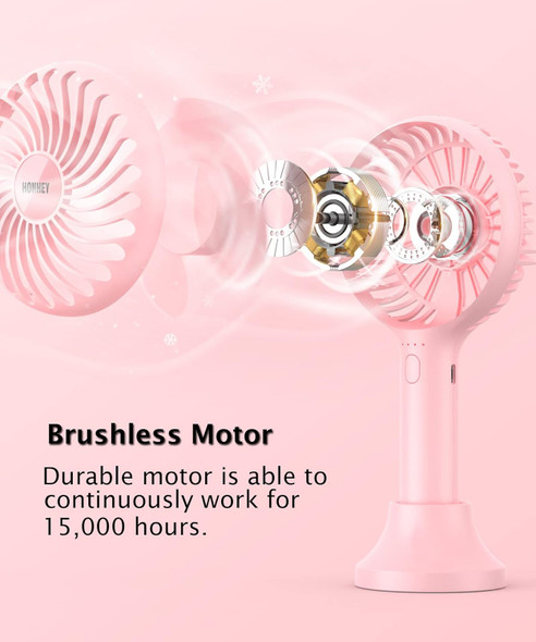 Honhey Handheld Fan Portable, Mini Hand Held Fan With Usb Rechargeable Battery, 4 Speed Personal Desk Table Fan With Base Honhey Handheld Fan Portable, Mini Hand Held Fan With Usb Rechargeable Battery, 4 Speed Personal Desk Table Fan With Base
