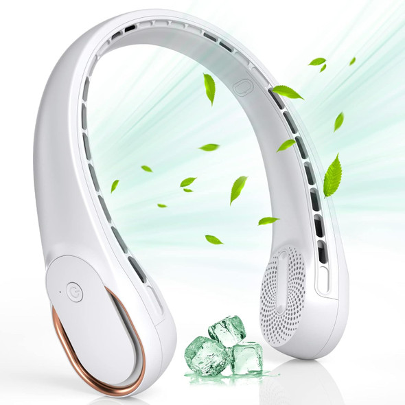 Housmile Neck Fans Portable Rechargeable, Neck Fan 4000 Mah Battery Operated Portable Neck Fan, No Hair Twisting, Leafless, Usb Housmile Neck Fans Portable Rechargeable, Neck Fan 4000 Mah Battery Operated Portable Neck Fan, No Hair Twisting, Leafless, Usb