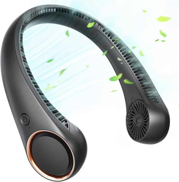 Neck Fan, Neck Fans For Men 4000Mah Personal Bladeless Fan Portable Rechargeable, 3 Speeds, 360° Surrounding Airflow, Faster Cool Neck Fan, Neck Fans For Men 4000Mah Personal Bladeless Fan Portable Rechargeable, 3 Speeds, 360° Surrounding Airflow, Faster Cool