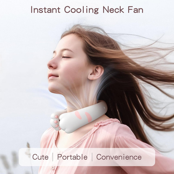 Cute Neck Fan For Kids, Teens, Women, Adorable Portable Fans 3000Mah Battery UsbC Rechargeable,Ultra Quiet Personal Cooling Fan Cute Neck Fan For Kids, Teens, Women, Adorable Portable Fans 3000Mah Battery UsbC Rechargeable,Ultra Quiet Personal Cooling Fan