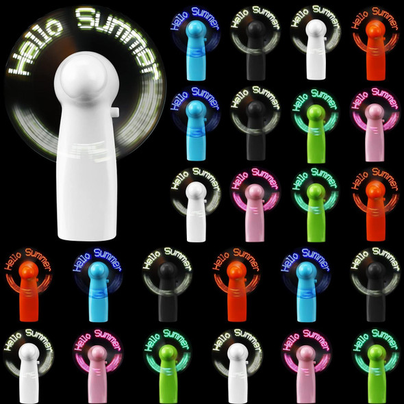 24 Pcs Portable Handheld Fan Mini Battery Powerful Fan Hello Summer Led Fan Small Personal Fan Party Favor Summer For Travel 24 Pcs Portable Handheld Fan Mini Battery Powerful Fan Hello Summer Led Fan Small Personal Fan Party Favor Summer For Travel