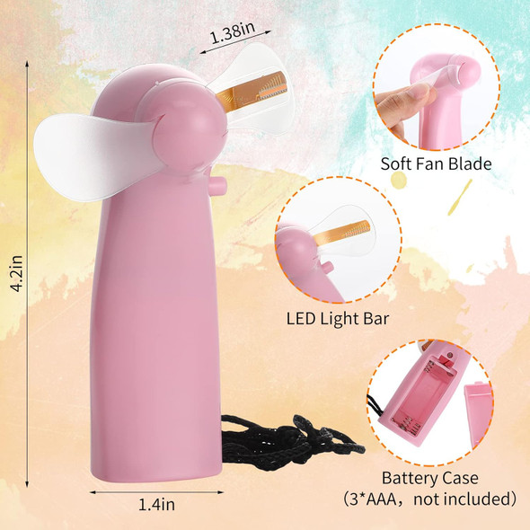 24 Pcs Portable Handheld Fan Mini Battery Powerful Fan Hello Summer Led Fan Small Personal Fan Party Favor Summer For Travel 24 Pcs Portable Handheld Fan Mini Battery Powerful Fan Hello Summer Led Fan Small Personal Fan Party Favor Summer For Travel