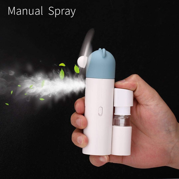 Handheld Fan, Mini Fan,Portable Misting Fan, Usb Rechargeable Fan. 1200Mah Battery Operated For 6 Hrs Continuous Work. Blue Handheld Fan, Mini Fan,Portable Misting Fan, Usb Rechargeable Fan. 1200Mah Battery Operated For 6 Hrs Continuous Work. Blue