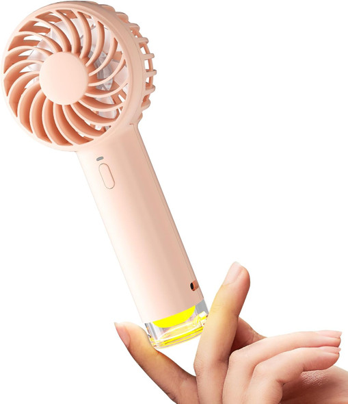 Koonie Portable Mini Handheld Personal Fan, Powerful 3 Speeds Small Desk Fan With Led Light, Cute Design Eyelash Makeup Battery Koonie Portable Mini Handheld Personal Fan, Powerful 3 Speeds Small Desk Fan With Led Light, Cute Design Eyelash Makeup Battery