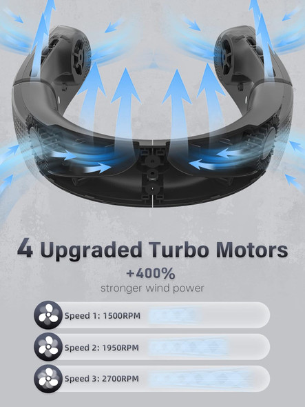 Chillgo Neck Fan 4 Turbo Foldable Portable Fan Personal Bladeless Fan 5200Mah With Strong Airflow, 4 Vent Air Conditioner Chillgo Neck Fan 4 Turbo Foldable Portable Fan Personal Bladeless Fan 5200Mah With Strong Airflow, 4 Vent Air Conditioner