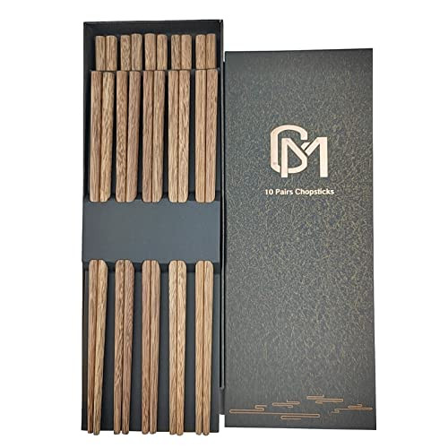 M.G Reusable Wenge Wood Chopsticks 9.8 Inch