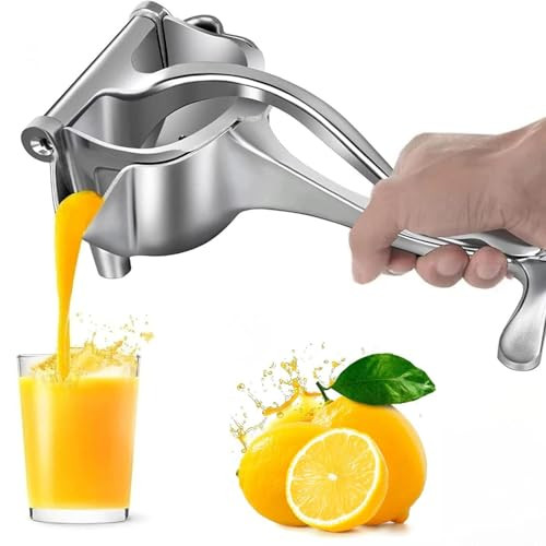 Homhplfe Manual Fruit Juicer Aluminum Alloy Manual Juicer Lemon Squeezer Hand Press Orange