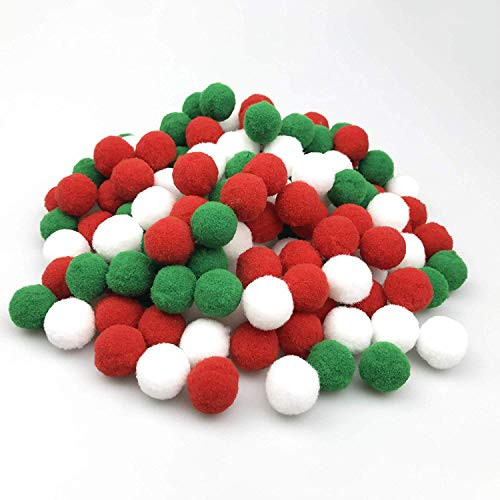 Xipegpa Color Pom Poms Christmas Pom Poms Decor For Arts And Diy 150Pcs