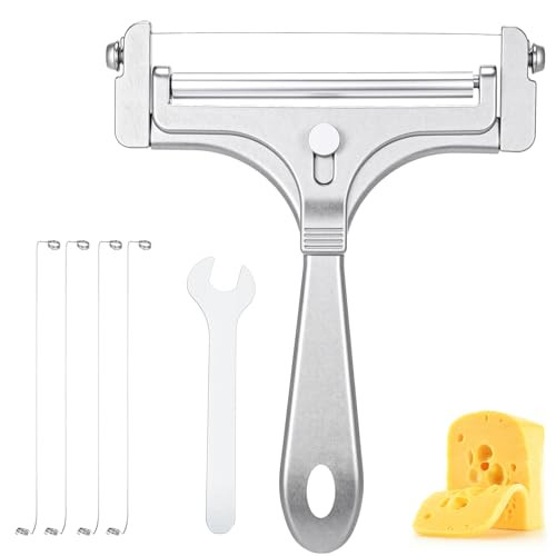 Ybeaty Cheese Slicer Kit Stainless Steel Wire Cheese Cutter With 4 Extra Stainless Steel