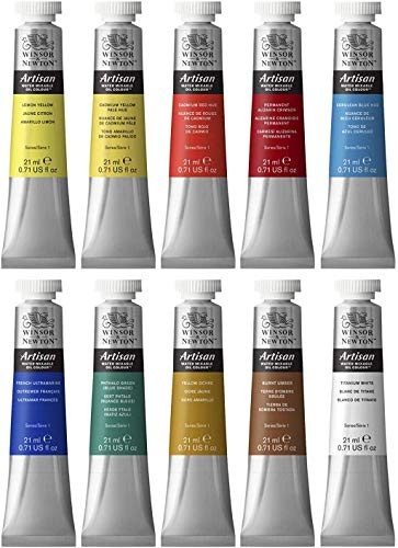 Winsor and Newton Artisan Water Mixable Oil Colors Assorted Colors Set Of 10 0.71 Ounces Set Of 10