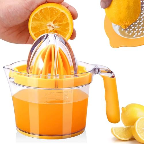 Drizom Citrus Lemon Orange Juicer Manual Hand Squeezer Fruit Juicer Lime Press 20Oz Orange