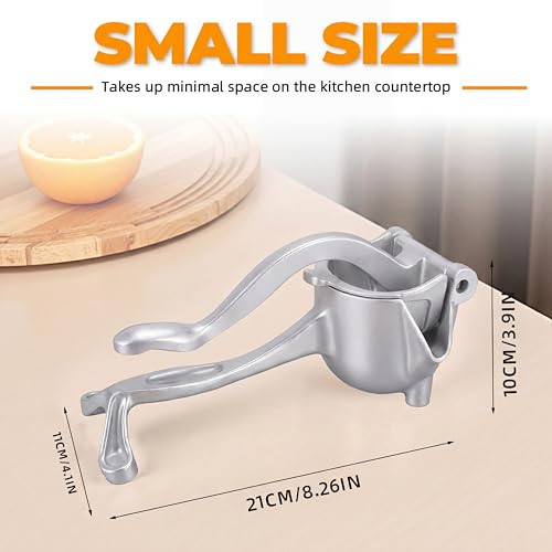 Jasiss Juicer Fresh Fruit Juice Extractor Aluminum Alloy Juice Squeezer Handheld Manual 0.6L Orange