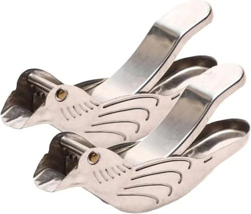 Jianshuilian Silver Bird Shape Lemon Juicer Stainless Steel Manual And Lime Squeezer 2 Pieces Silver