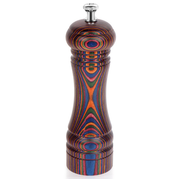 Myrainbow Pepper Mill Grinder Adjustable Wooden Grinders Pakkawood Pepper Mill Refillable Pepper 7 Inch