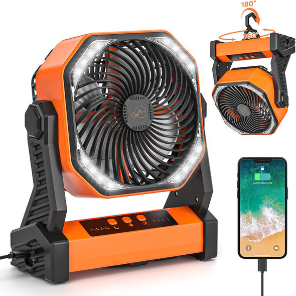 20000Mah Rechargeable Camping Fan With Led Lantern, 58Hrs Portable Battery Operated Desk Fan With Hanging Hook For Camping Picnic 20000Mah Rechargeable Camping Fan With Led Lantern, 58Hrs Portable Battery Operated Desk Fan With Hanging Hook For Camping Picnic