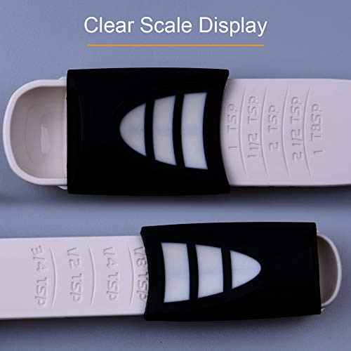 Lomily Adjustable Measuring Spoon WhiteCreative Double End Adjustable Scale Eight Stalls Measuring